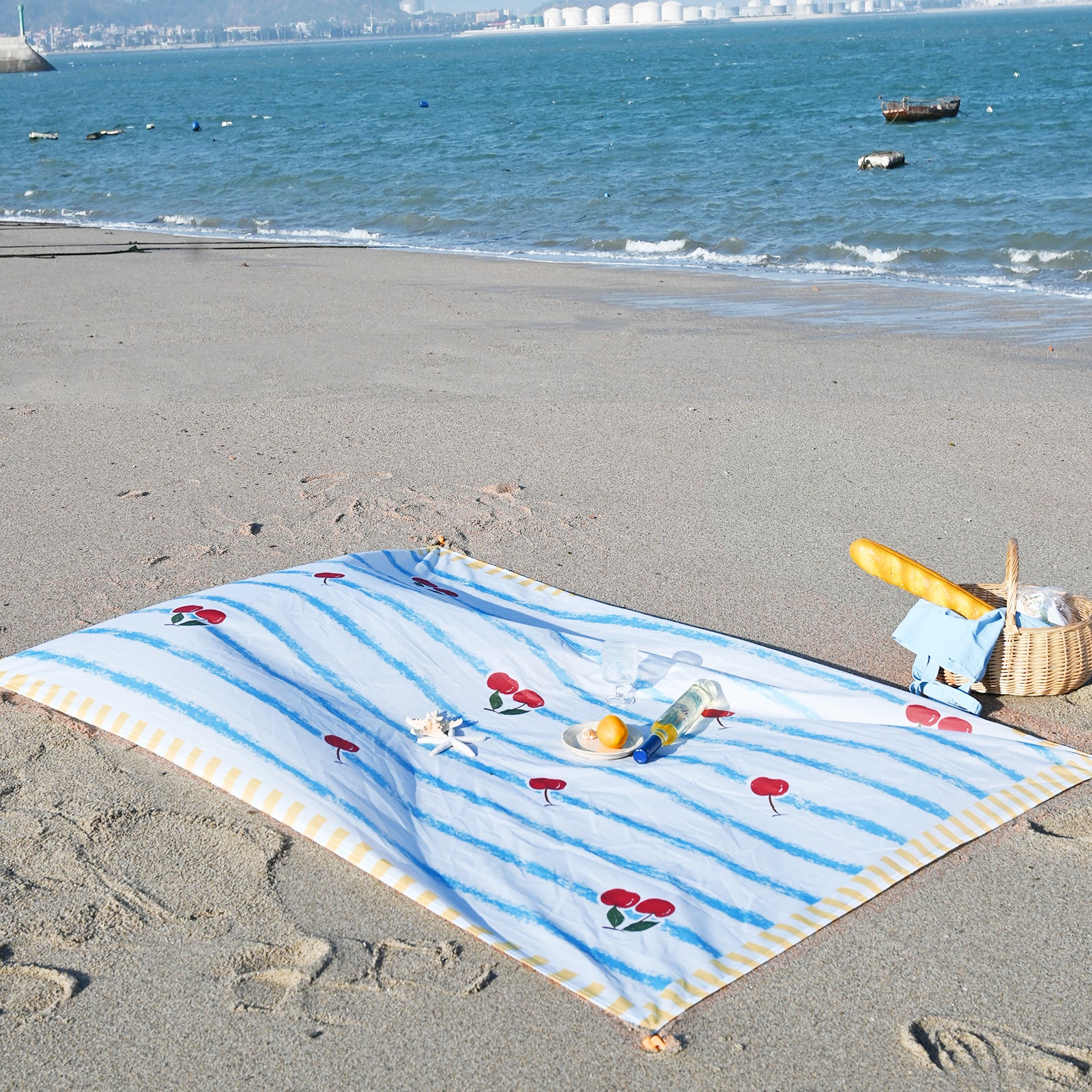 Printed Picnic Blanket 140x200cm Polyester Outdoor Mat