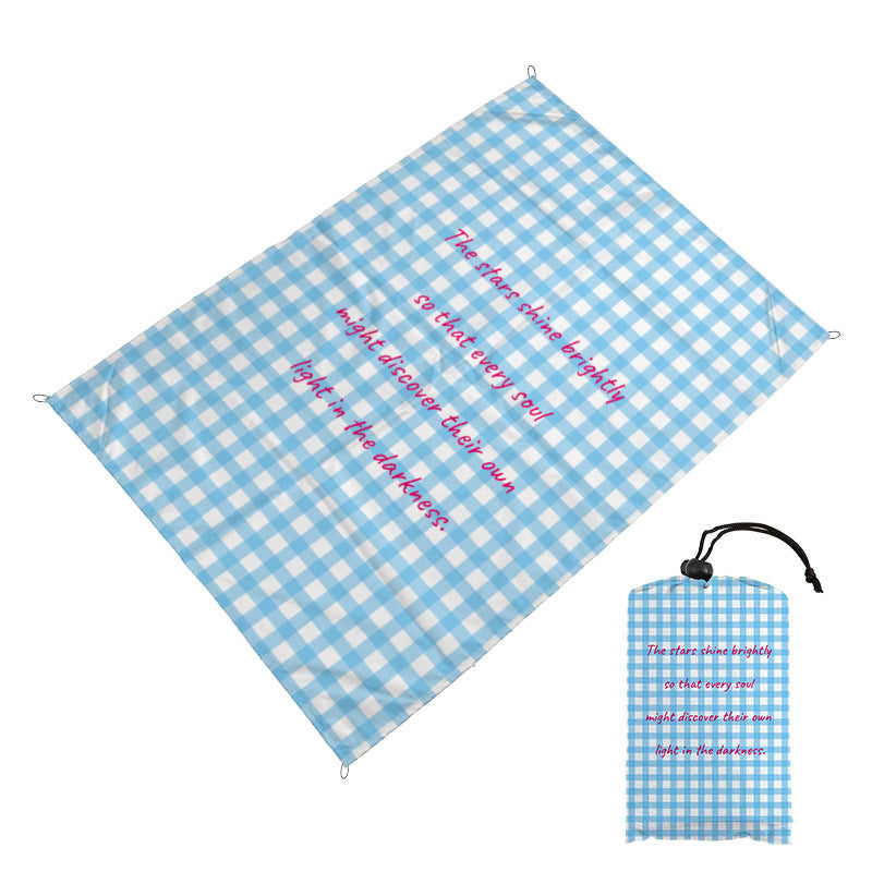 Portable Picnic Blanket 140x200cm Polyester Outdoor Mat - Patchwork