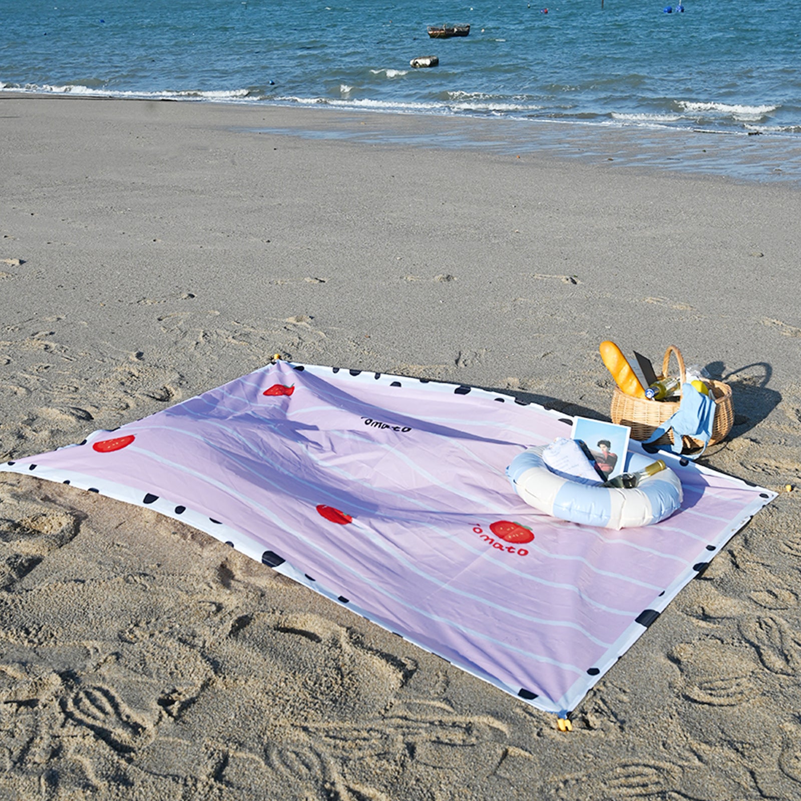 Portable Picnic Blanket 140 × 200 cm Polyester Outdoor Mat